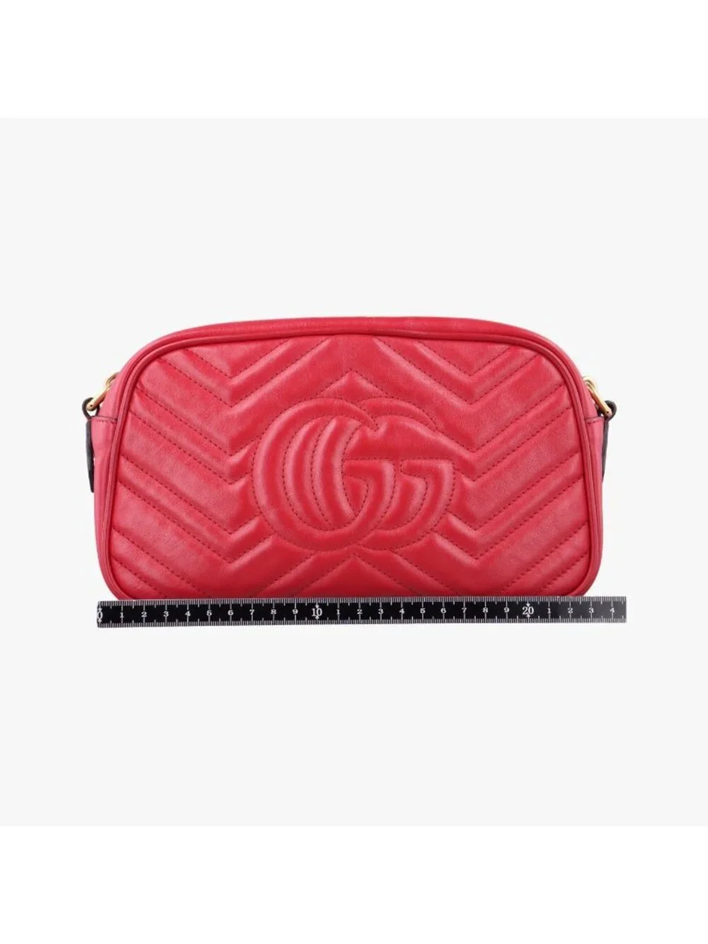 Gucci GG Marmont Red Leather Shoulder Bag